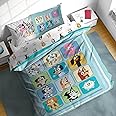 Sunny Side Up Bluey & Friends Full Comforter Set - 7 Piece Kids Bedding Includes Comforter, Sheets & Pillow Cover - Super Soft Microfiber Bed Set