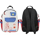 Super Mario Bros Mario Jump Pose 19" White Backpack