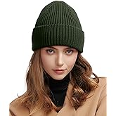 choshion Wool Beanie for Men Women, Seamless Knit Cuffed Warm Winter Hats Fisherman Beanies Womens Ski Hat Skull Cap Unisex