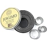 JOKUMO 11 Piece Graduated Sizes Fluted Edge Round Pastry/Cookie Cutter Set Heavy Duty 18/8 304 Stainless Steel – Metal Engrav