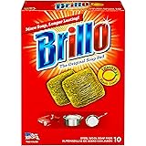 Brillo Steel Wool Soap Pads, Long Lasting, Lemon Scent Cleaning (Lemon, 10 Count (Pack of 1))