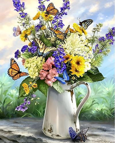 Kaieteur Painting by Numbers Kit 20x16 inch Canvas with Brushes