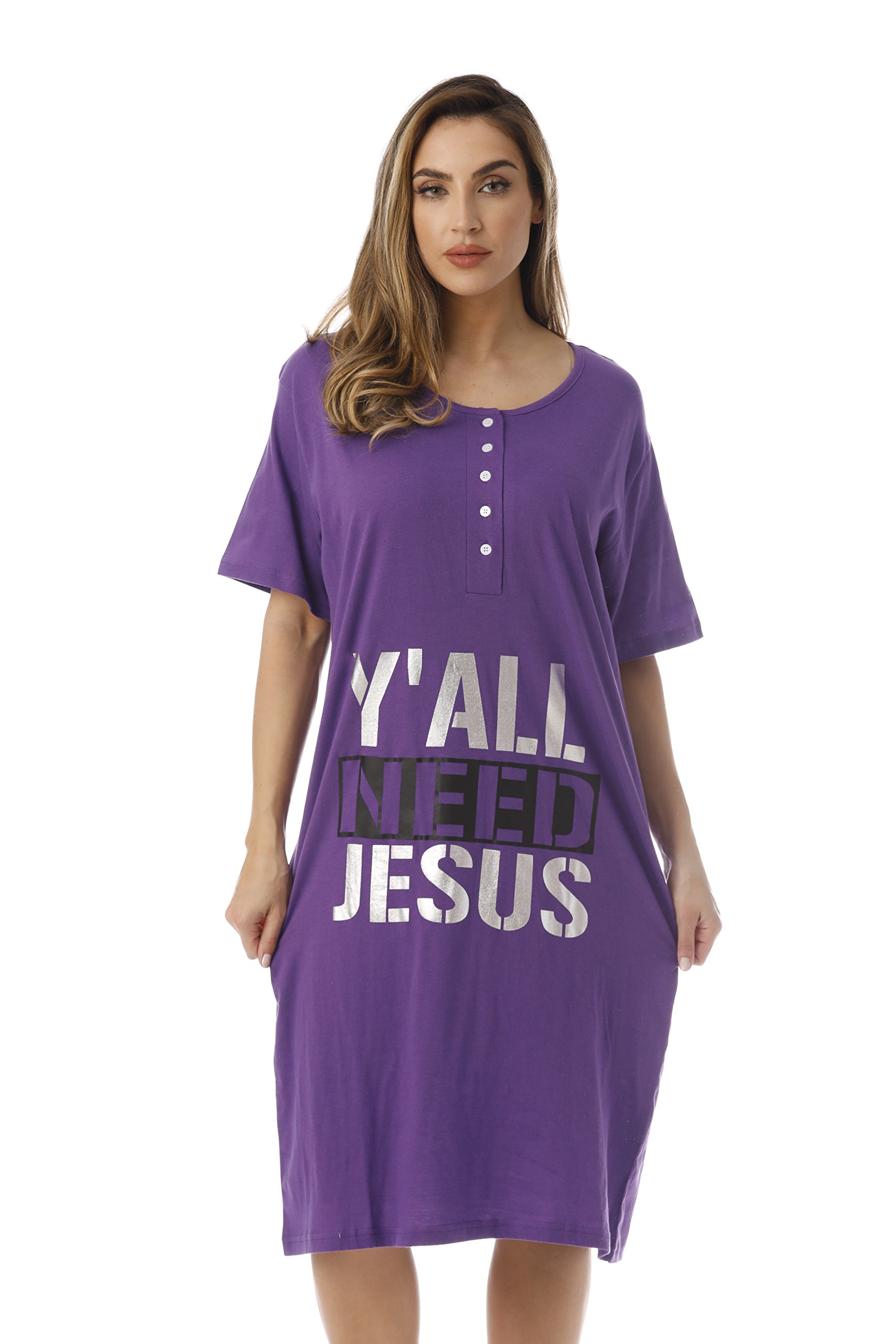 Short Sleeve Nightgown Sleep Dress 