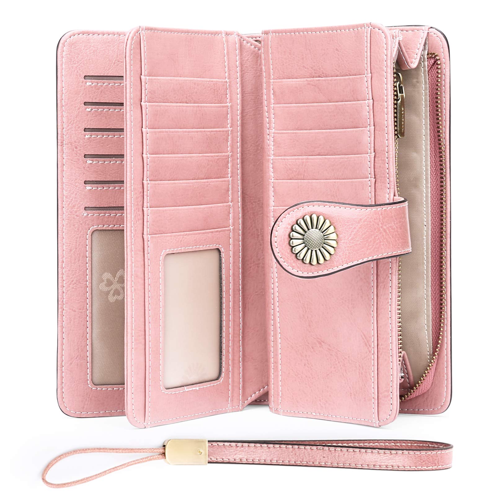 Buy Women's Wallets, Large Capacity with RFID Blocking, Genuine Leather