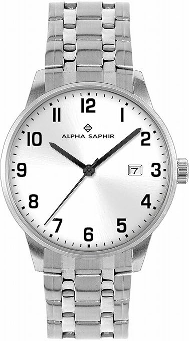 Alpha Saphir Herren-Uhren Quarz Analog 313H
