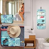 FINPAC Portable Toiletry Bag Emerald Illusions Large Water Resistant Hanging view 6