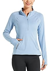 Willit Women's Fleece Running Jacket Pullover