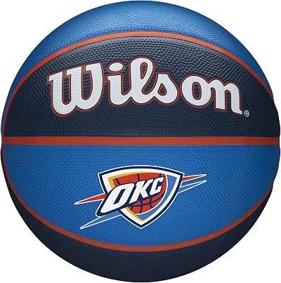 Wilson NBA Team Tribute Basketball OKLAHOMA CITY THUNDER Size 7 Outdoor Rubber