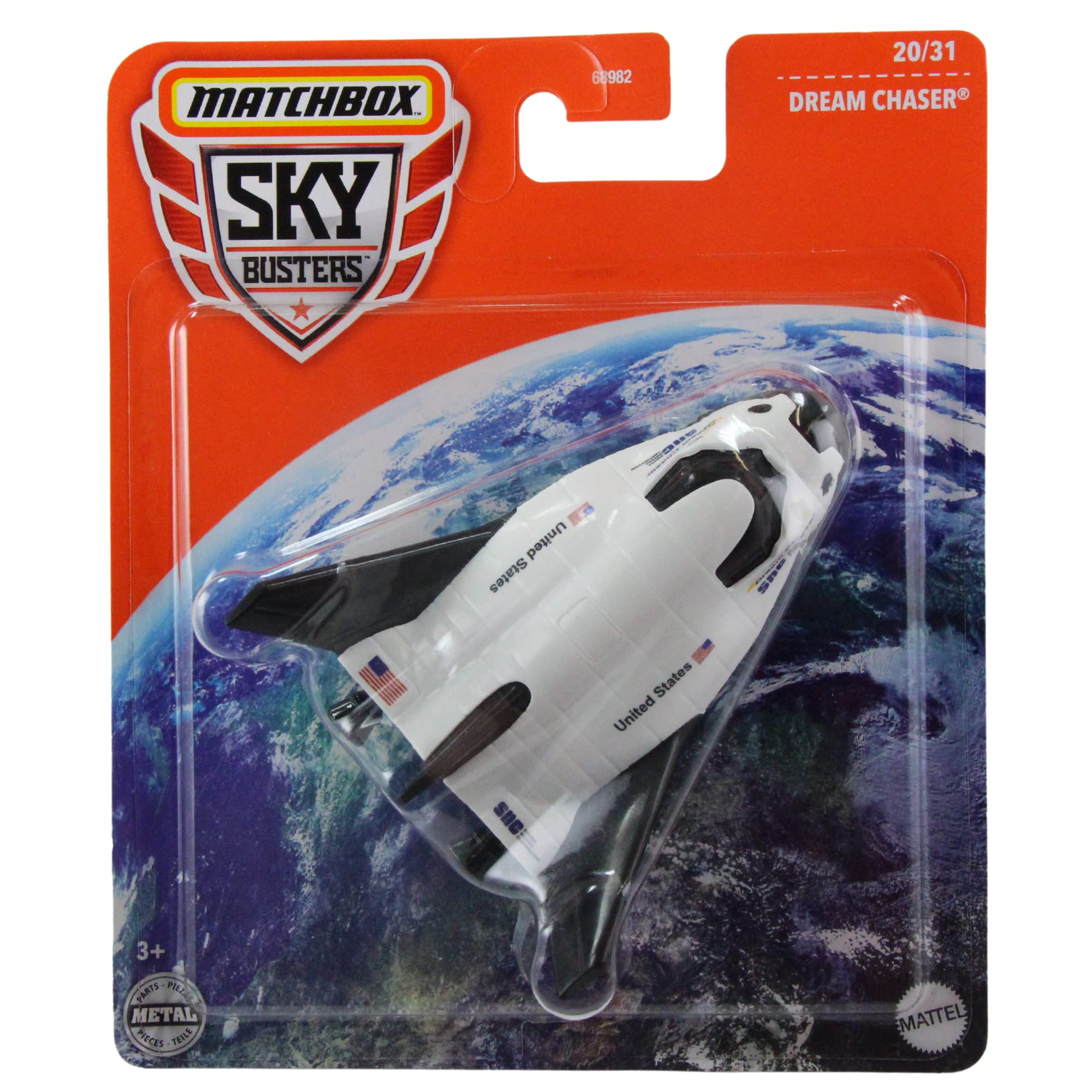Matchbox Diecast Skybusters 1:64 Scale Model Plane - Dream Chaser