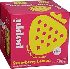 Poppi Strawberry Lemon Prebiotic Soda 4 pack
