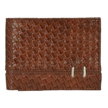 Creature Teak Brown Embossed Bi-Fold Wallet for Men with 6 Card Slots(O-001)