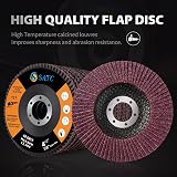 SATC Flap Discs 115mm 20 Pack 40 Grit T27 22.23mm Arbor for Angle Grinder view 4