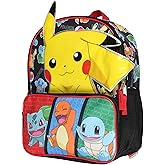 Bioworld Pokemon Backpack 3D Pikachu Bulbasaur Squirtle Charmander 14" Kids School Travel Backpack