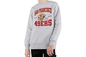 Junk Food Clothing x NFL - Team Helmet - Kids Crewneck Sweatshirt for Boys and Girls - Officially Licensed NFL Apparel