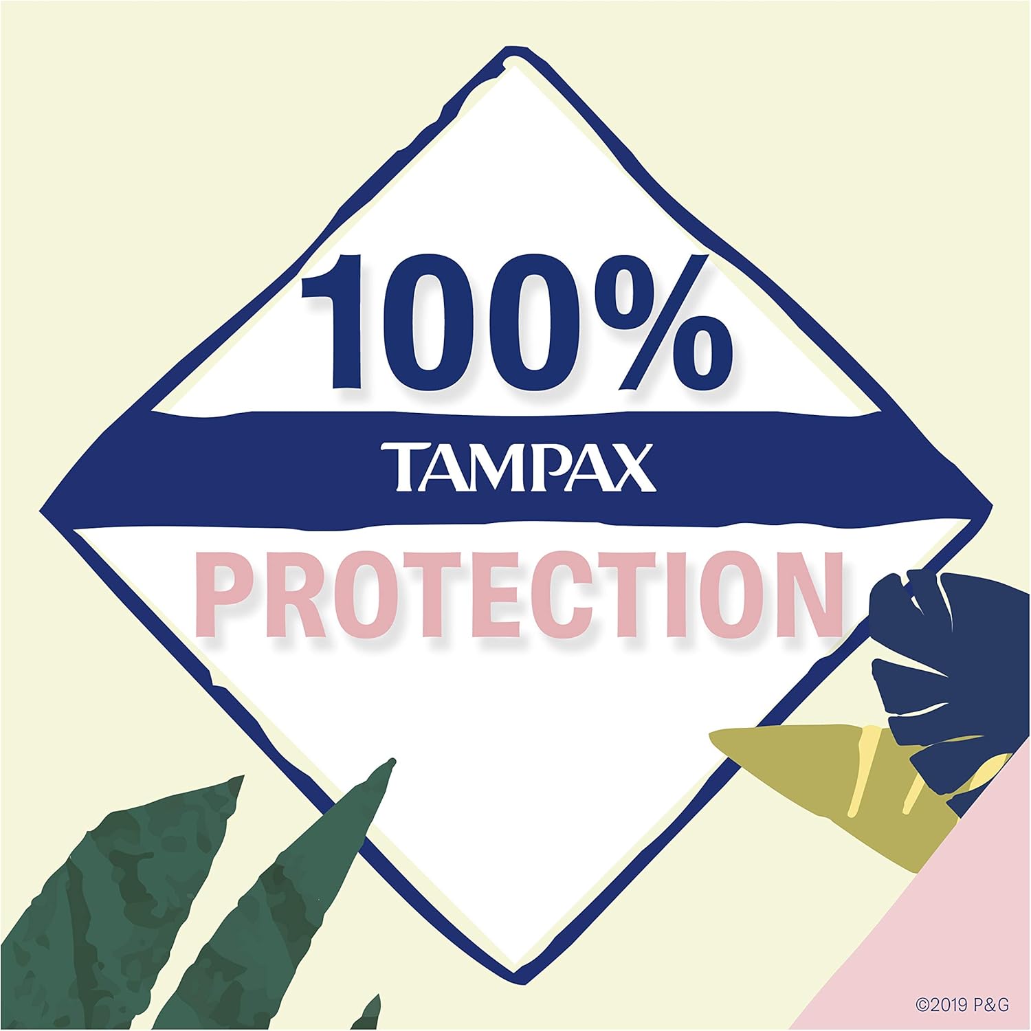 Tampax Pure Organic Tampons, Cotton & Chlorine-Free, Regular Absorbency, Unscented, 16 Count - Pack of 3 (48 Count Total): Health & Personal Care