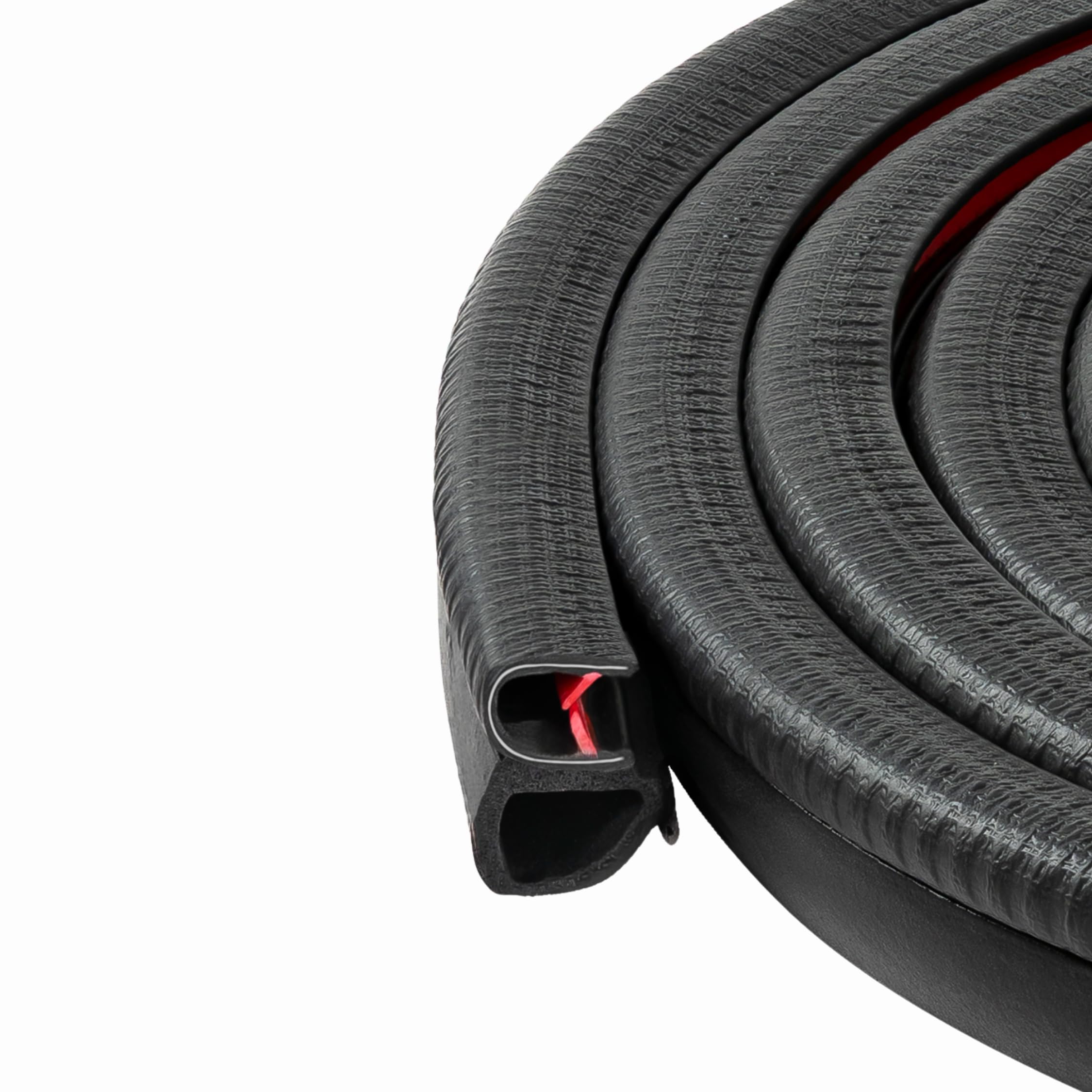 Door Rubber Seal Extrusion Horizontal Bulb 16mm Bulb Height x 1-3.5mm Grip Range x 13.6mm U Height (4 Meter)