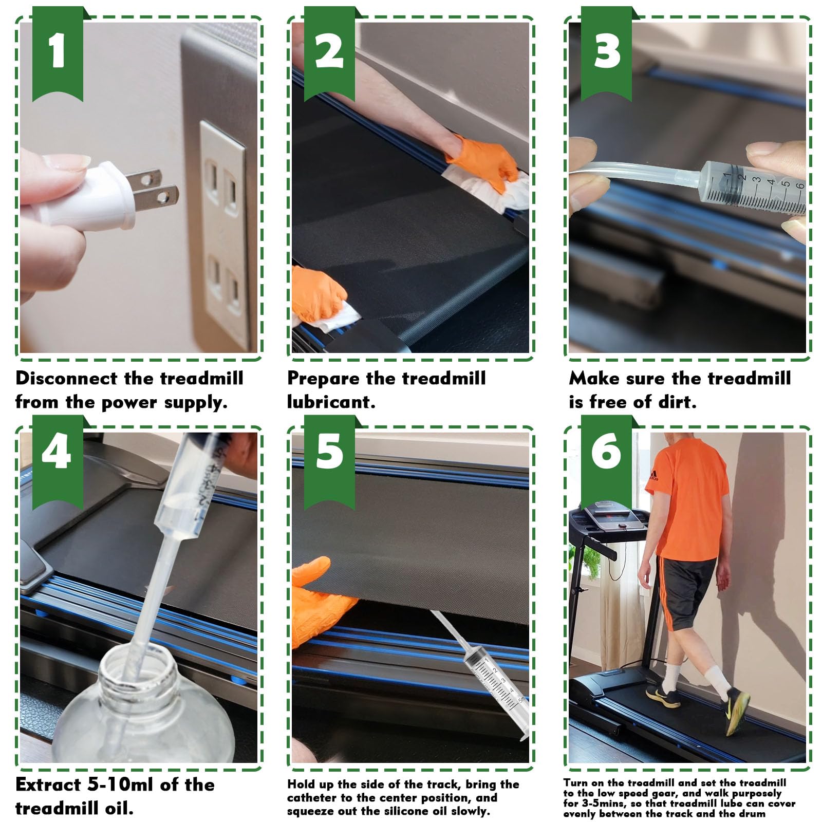 EIGTWEN 500ml Laufbandöl, 100% Silikonöl, Hochtemperaturbeständig, Stabil, Geeignet für die meisten Laufbandtypen 6
