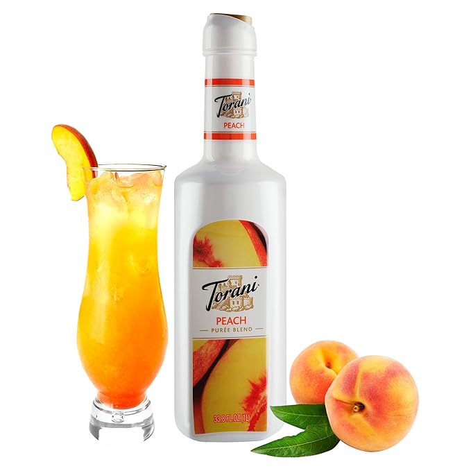 Amazon Com Torani Puree Blend Peach 33 8 Ounces Grocery