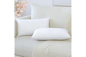 OTOSTAR Set of 2 Pillow Inserts 12x20 Inch, Decorative Rectangle Throw Pillow Inserts, Premium Fluffy Pillow Forms Sham Stuffer for Sofa Bed Couch Living Room- Indoor