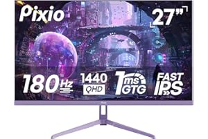 Pixio PX278 Wave Purple 27 inch 180Hz Refresh Rate Quad HD 1440p Resolution AMD FreeSync Fast IPS Panel 1ms GTG Response Time