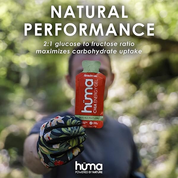 HUMA PLUS (DOUBLE ELECTROLYTES) CHIA ENERGY GEL, VARIETY PACK – STOMACH FRIENDLY, REAL FOOD ENERGY GELS (6 ORIGINAL AND 6 PLUS GELS)