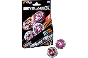 Beyblade X Circle Ghost 0-80GB UX & Chain Incendio 5-60HT BX Takara Tomy Dual Pack Set with 2 Right-Spinning Tops, Battling T