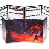 TIDYBOSS 4-Panel DM Screen | Customizable DND Dungeon Master Guide with Inserts for Dungeon Masters | D&amp;D Starter Set | DND Starter kit d&amp;d Accessories | DND Gifts | DND dm Supplies