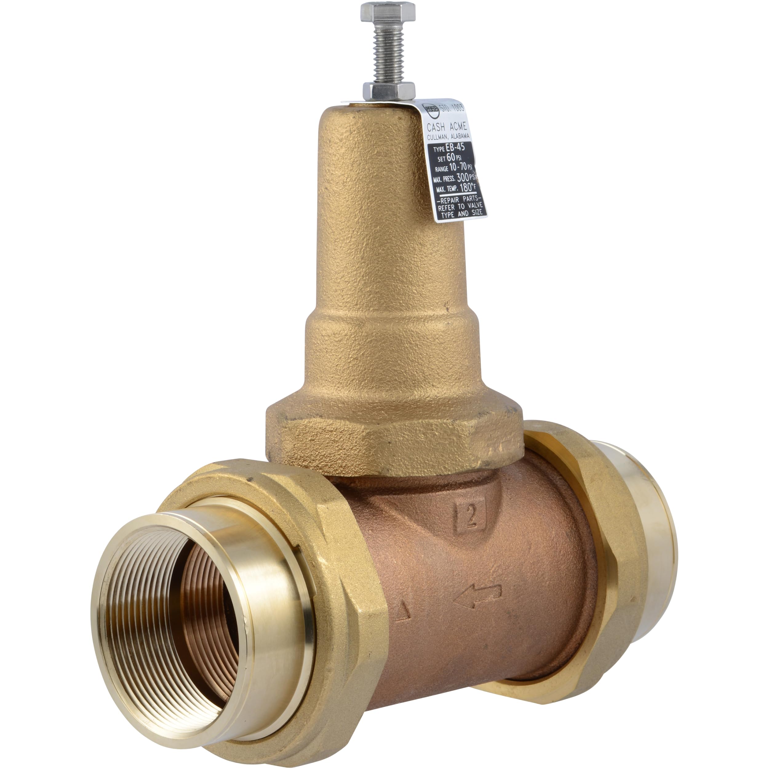 Photo 1 of Cash Acme EB45 Pressure Regulating Valve, Double Union, 2 Inch NPT Female, Metal Top, 60 PSI, PVA54M-DUTH-60