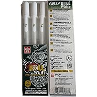 Sakura Gelly Roll White Bright White Pens in Case, Mix Size 05/08/10 : Buy Online at Best Price in KSA - Souq is now