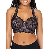 Curvy Couture womens Luxe Lace Wire Free Bra