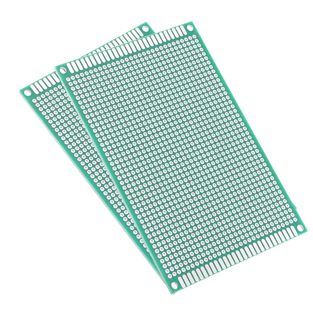 Sourcingmap 2pcs 8x12cm Double Sided PCB Board Universal Printed Circuit Proto Board for DIY Soldering Electronic Projects Practice Test Circuit