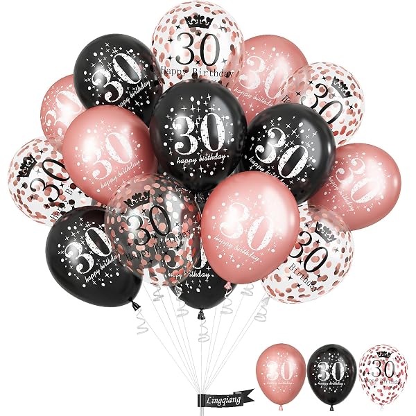 30. Geburtstag Deko-Set – 10 Hängende Swirls & Ausschnitte In Roségold