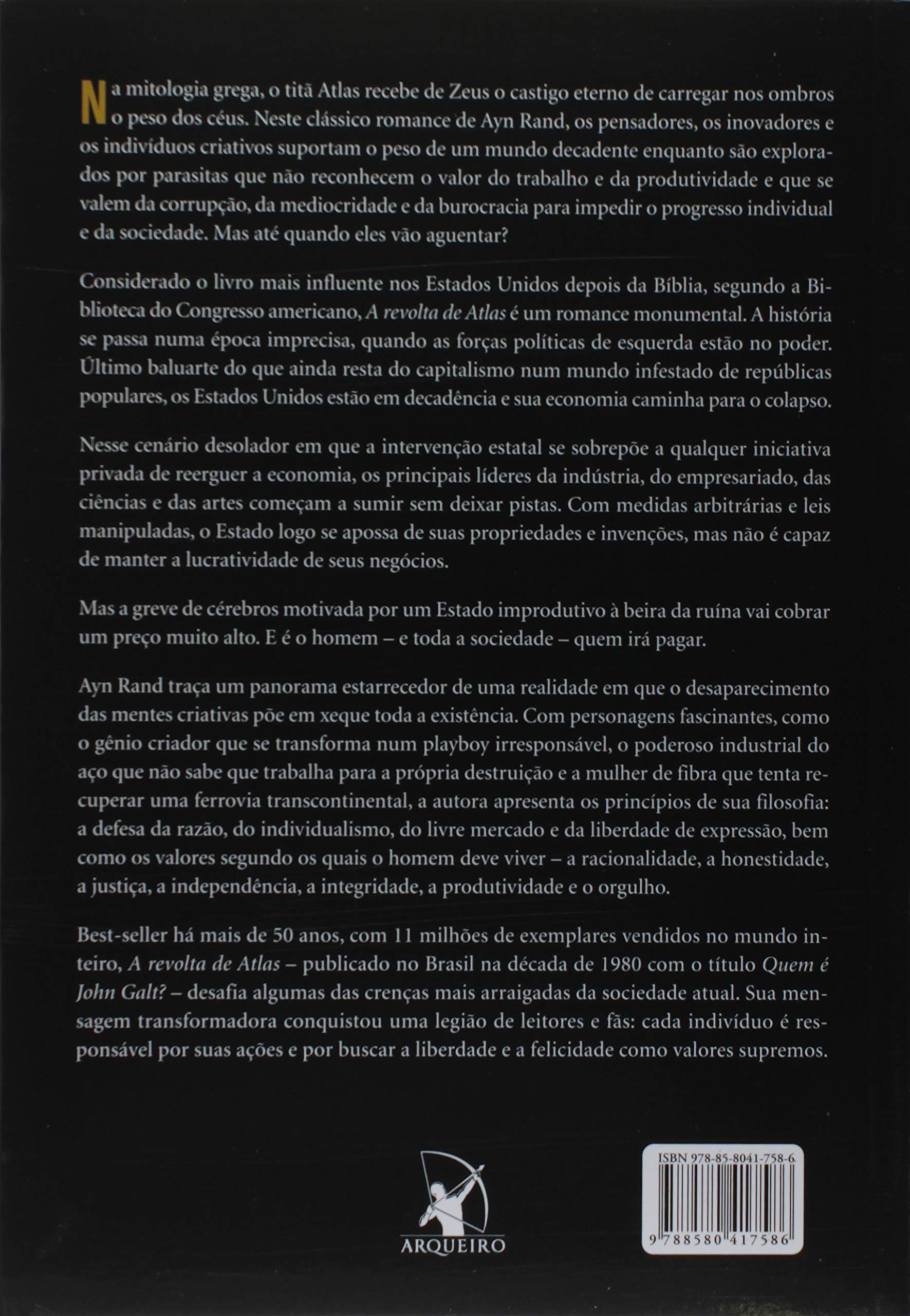 Livro 'A revolta de Atlas' por Ayn Rand