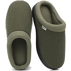 UBFEN Mens Slippers for Indoor Bedroom Memory Foam