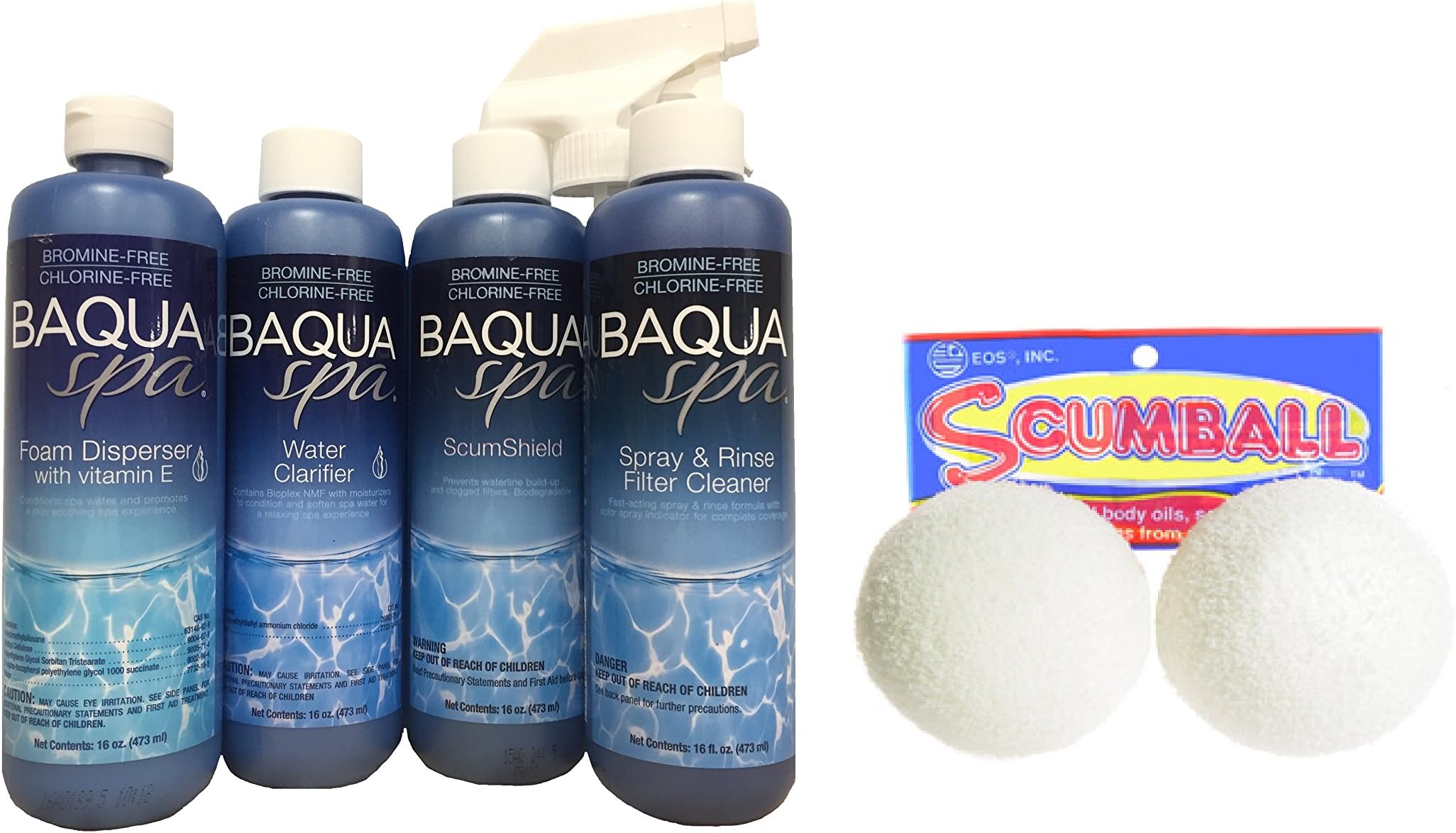 Baqua Spa 3-4 Month Maintenance Kit and Scumballs
