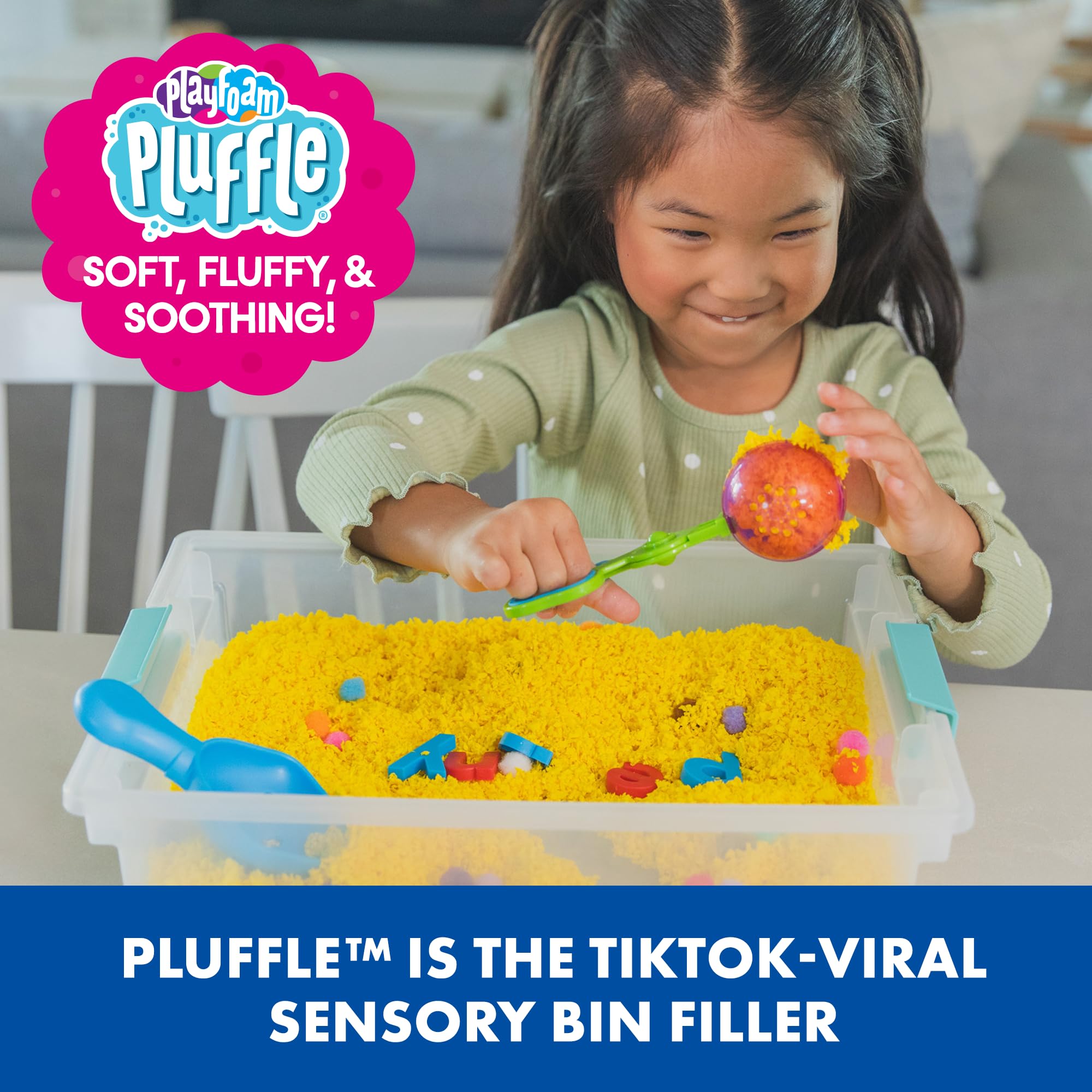 Educational Insights Pluffle® Mini 8-Pack - Sensory Bin Foam Set, No Mess Alternative to Sand Toys & Slime for Toddlers, Fun Sensory Table Filler for Home or Classroom, Gift for Kids Ages 3+