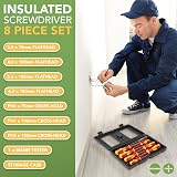BLOSTM Insulated 8pc Screwdriver Set 1000V VDE Hardened Tips Case view 2