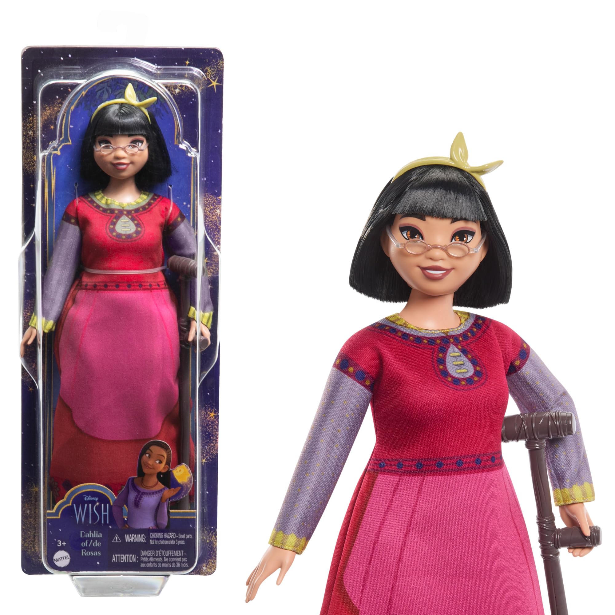 Disney Wish Dahlia of Rosas Posable Fashion Doll, Including Removable Clothes and Accessories, HPX24