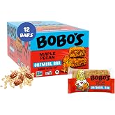 Bobo's Soft Baked Oatmeal Bars, Maple Pecan, 3oz (12 ct) | Gluten Free, Healthy Meal Replacement Bars for Adults &amp; Kids, Simple Ingredients, Whole Grain Oats, Plant Based, Non-GMO