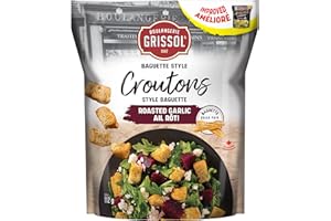 Boulangerie Grissol Croutons, Baguette Style, Roasted Garlic - Add Delicious Flavour and Crunchy Texture to Your Salads and S