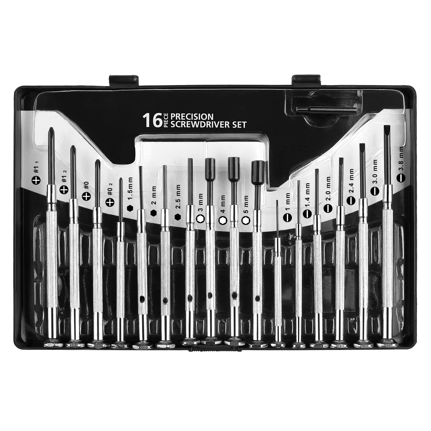Best Value 16Piece Precision Screwdriver Set Phillips, Flat, Hex and Nut 858574007075 eBay