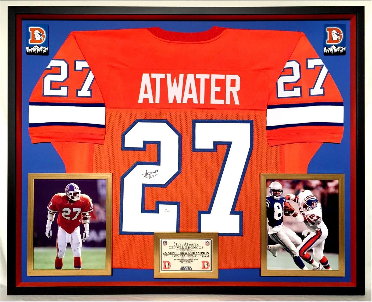 framed broncos jersey