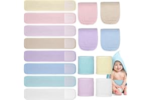 Vabean 8 Pcs Baby Infant Umbilical Cord Comfort Adjustable Cotton Belly Band for Protection, Baby Gifts for 0 To12 Months (Simple)