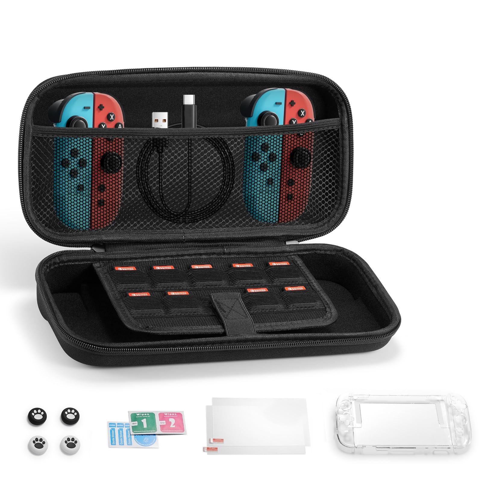 Photo 1 of *ONLY CASE* Carrying Case for Nintendo Switch2?Shockproof Portable Travel Bag with Screen Protectors and protective case and Grips Caps, Switch 2 Accessories Bundle