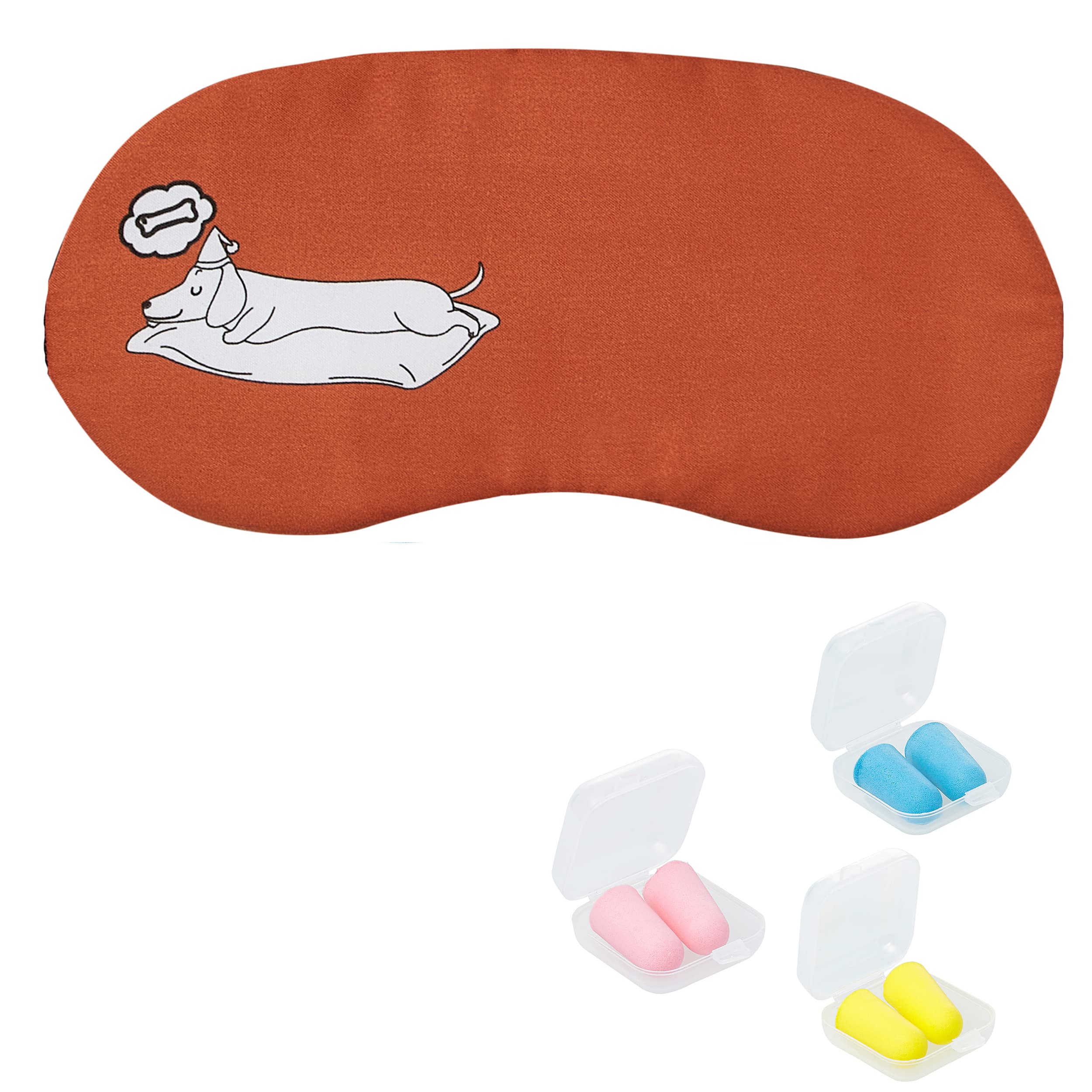 Dachshund Plush Sleep Eye Masks Animal Mask Detachable Reusable Ice Pack Hot Cold Gel Compress for Tired Puffy Eyes Travel Sleeping Men Women Children Gel Eye Mask Jelly Mask Cooling Eye Mask