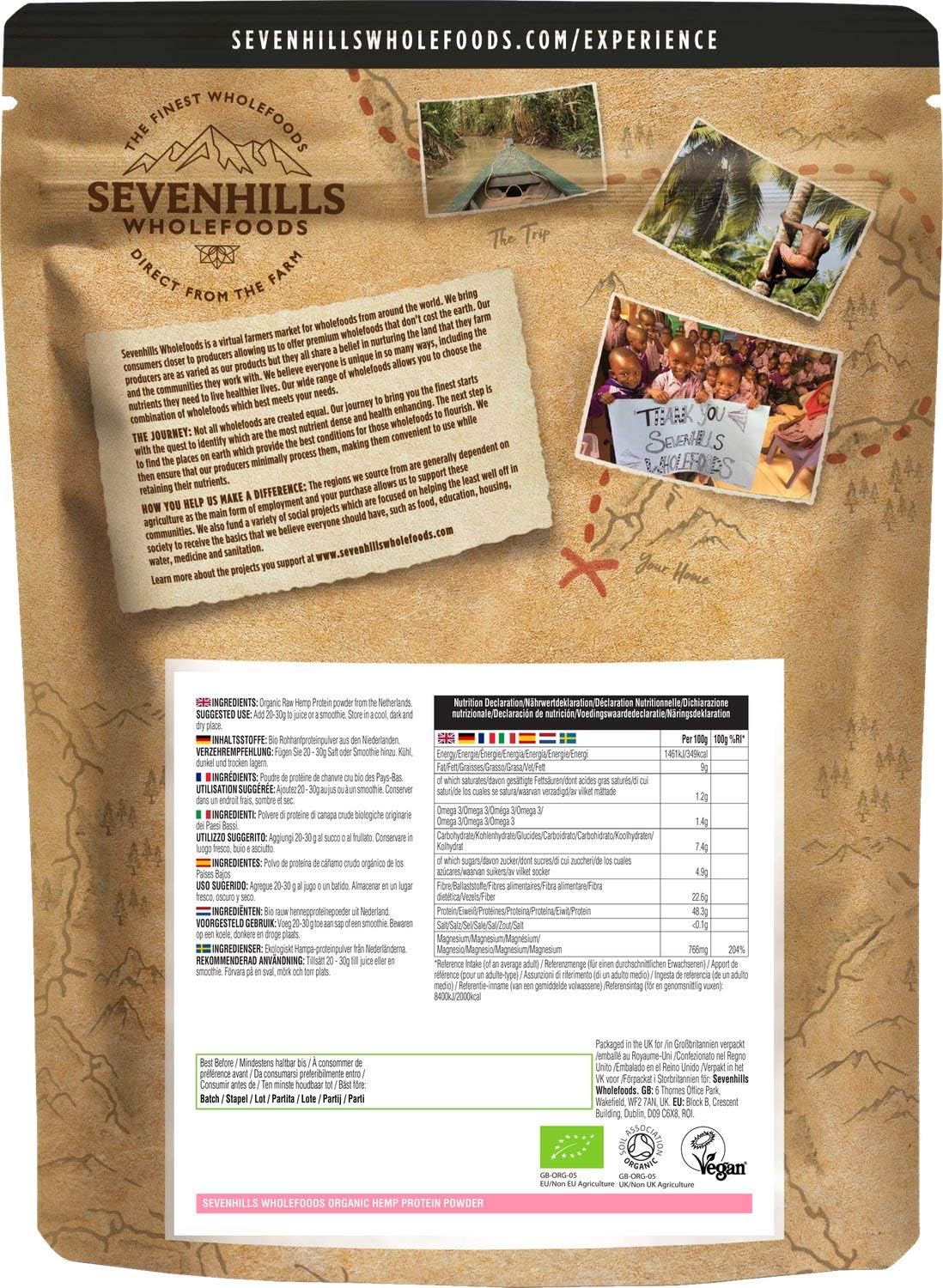 Sevenhills Wholefoods Organic Raw Hemp Protein powder 3kg, 3 kg (Pack of 1) - Image 3