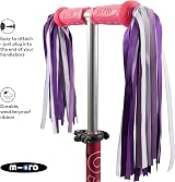 Micro Eco Scooter Ribbons Purple 30 Strands Handlebar Tassels Waterproof view 3