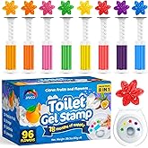 JAVCO -96 Flowers- Flower Toilet Gel Stamp | Toilet Scent Fresheners (Mix Scent)