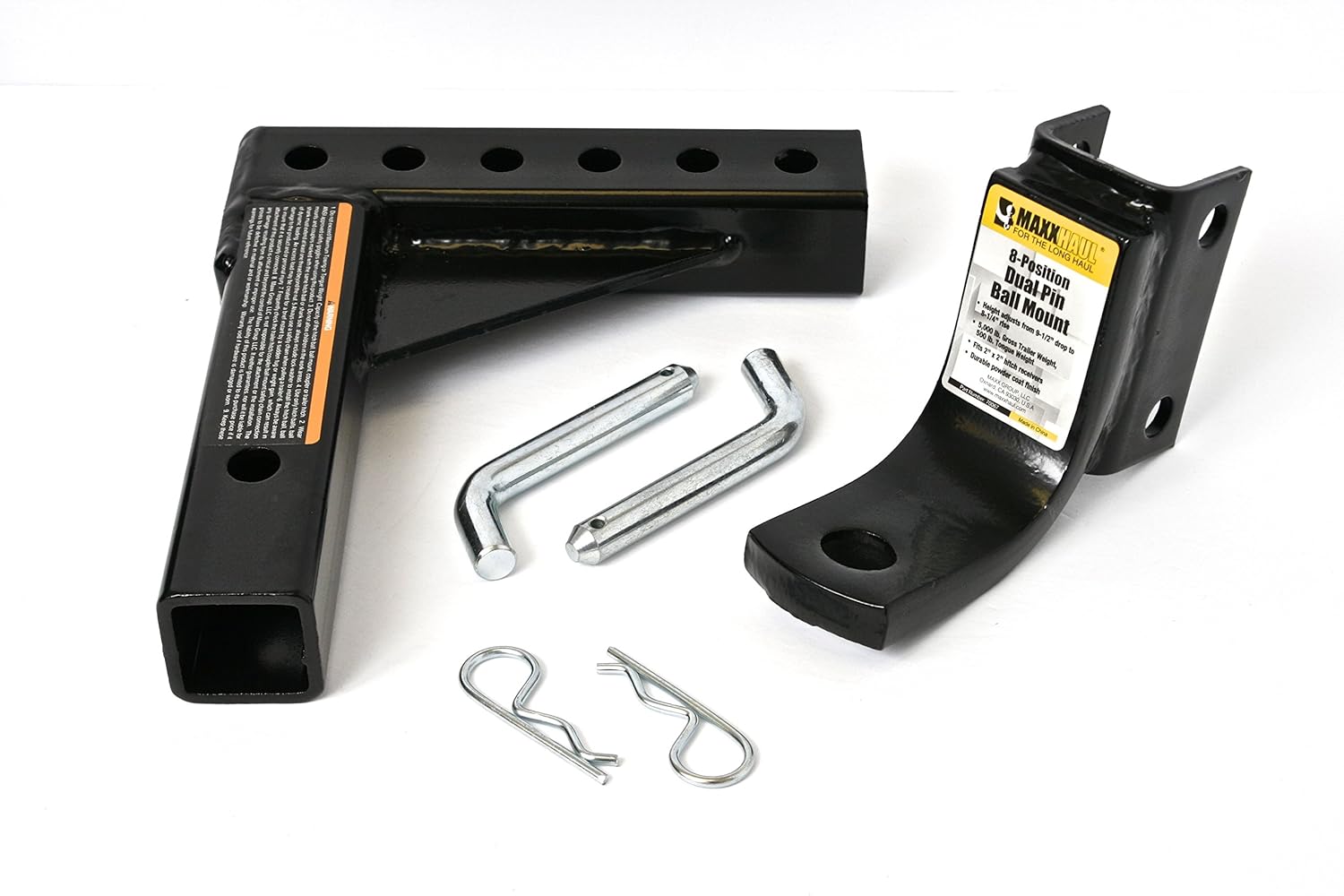 MaxxHaul 70067 8-Position Adjustable Ball Mount - 5000 lbs. GTW Capacity: Automotive