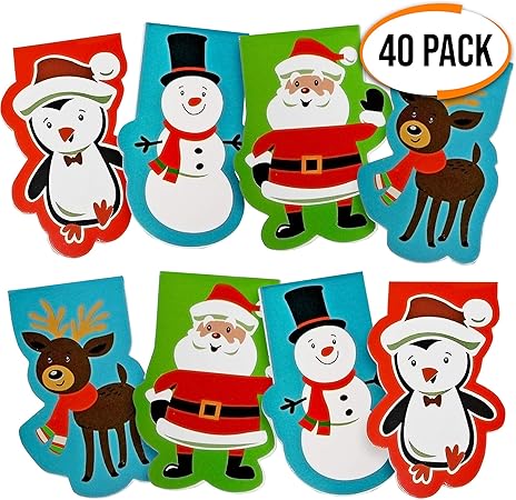 Immagini Di Natale Disegni.The Twiddlers 40 Block Notes Natalizi Con 4 Diversi Disegni Di Natale Ideale Come Regalini Per Riempire Calze Pentolacce Regalo Confezioni Sacchetti Per Feste E Altro Amazon It Casa E Cucina